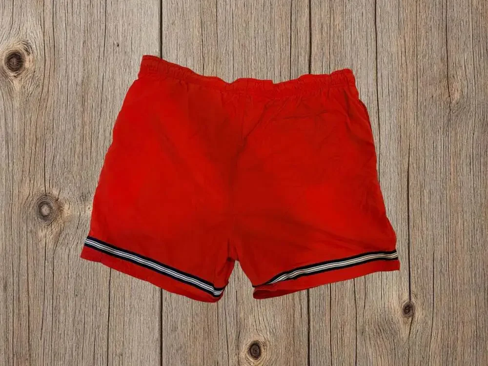 Vintage Le Tigre Drawstring Red Swim Trunks + Free Navy Pair